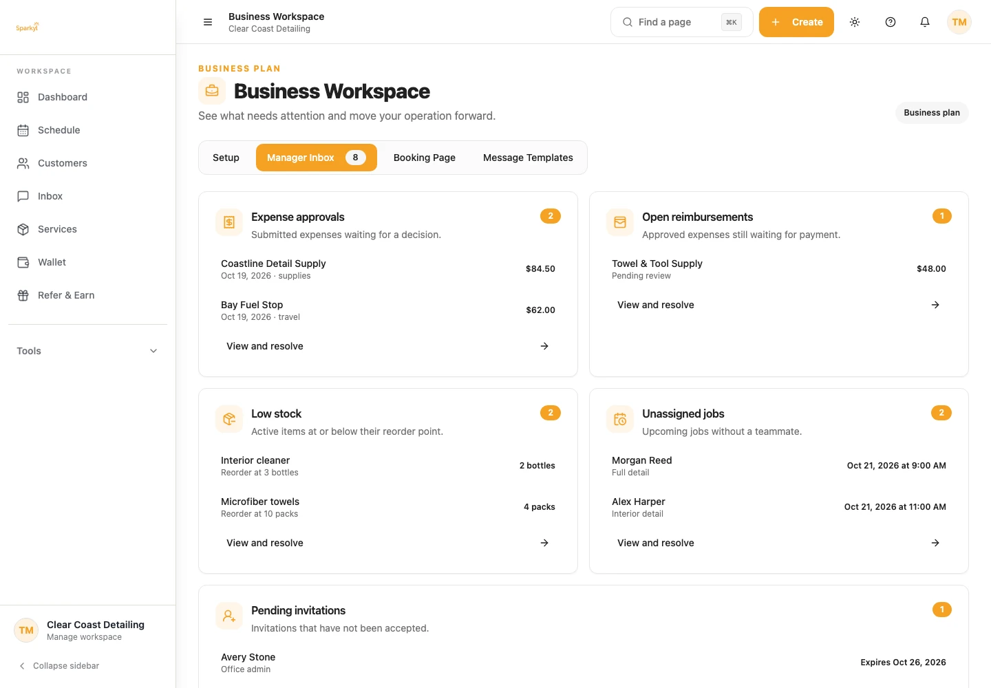 Detailing Business Software & Plans | Sparkyl